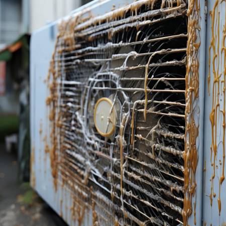 空调外机油污致风扇异响
