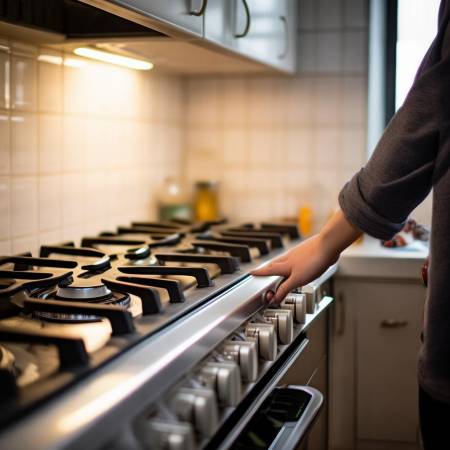 燃气灶,及时关闭电源