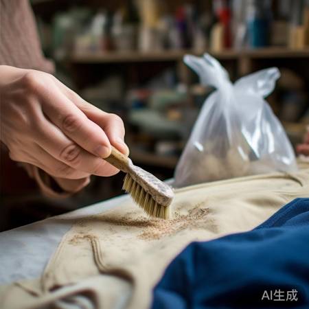 耐心刷除衣物毛发