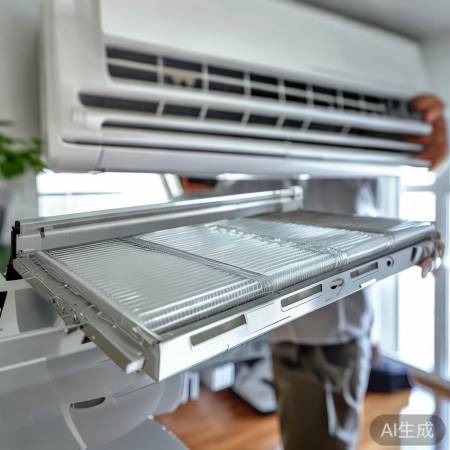 空调滤网定期换,排风清洁效率高