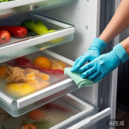 擦拭消毒冰箱抽屉