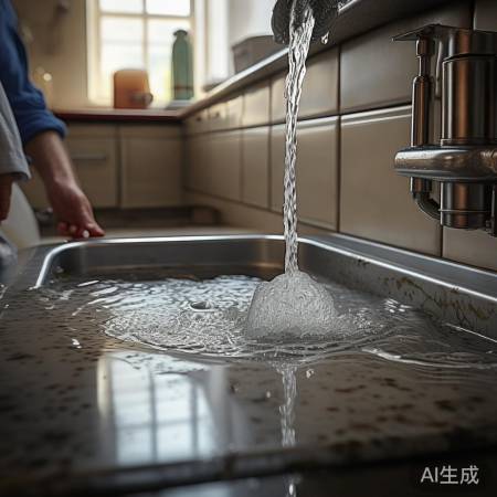 洗衣机水位速降,检查水管。