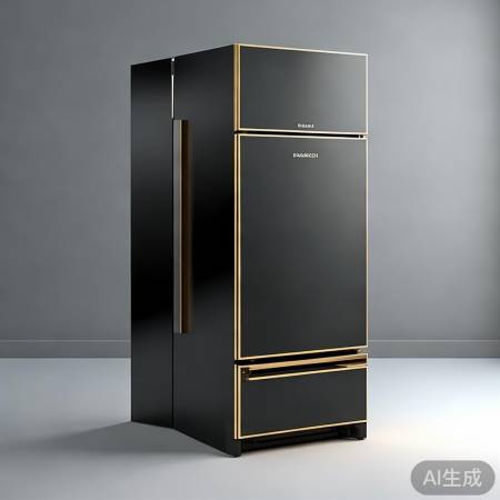 高端冰箱，磨砂玻璃面板，艺术品