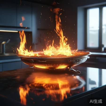 飞碟形发火盘,火焰集中