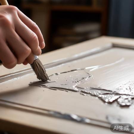 填充腻子，门似穿衣鼓起