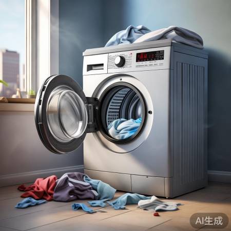 洗衣机罢工，衣服堆成山