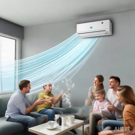 空调向上吹，温差适中