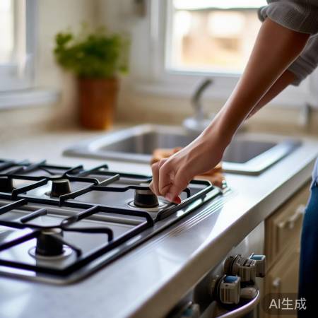 燃气安全,及时关闭阀门