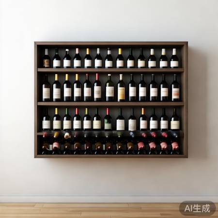 极简红酒柜，墙面设计简洁大方