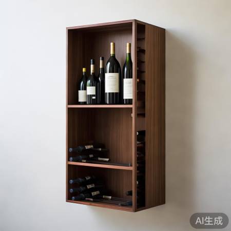 极简红酒柜墙面元素