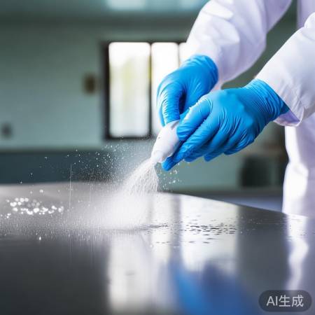 消毒步骤进行中