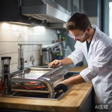 专业师傅安装消毒柜