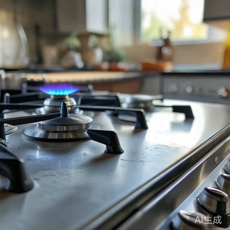 燃气灶清洁，火苗更旺盛