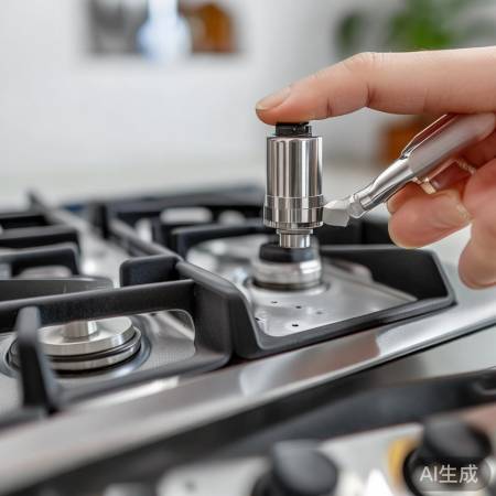 燃气灶进气孔调至适中