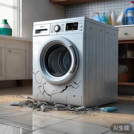 洗衣机严重裂开，考虑更换
