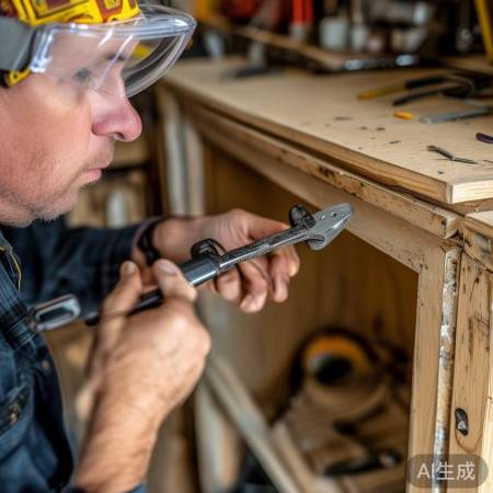 拧螺丝卸拉手，小心操作