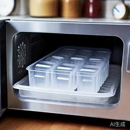 微波炉加热时间：半冰半融易取出