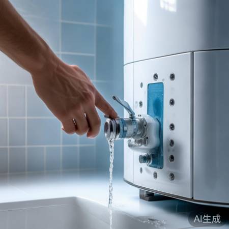 水阀控制进水，注意关闭龙头