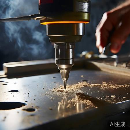 师傅精准打孔,保证畅通无阻