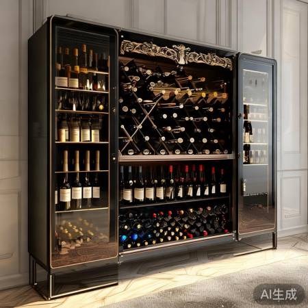 酒柜风格多样,美观提升档次