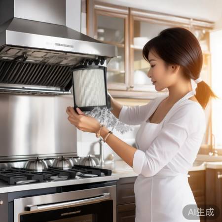 “清洗油烟机，防短路”