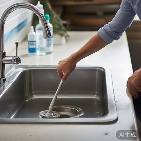 洗衣机排水管堵塞，热水洗洁精冲