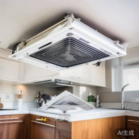 拆下集成灶上方风机