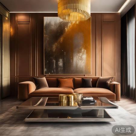 爵士棕家居配金属元素