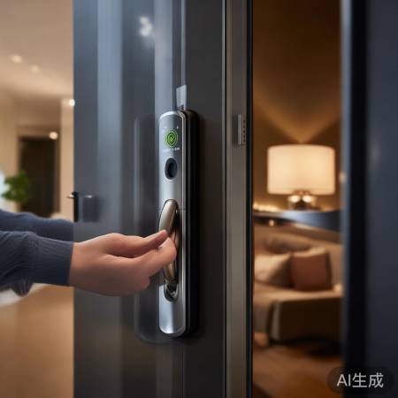 德力西指纹锁灰色款：安全便捷生活新选择