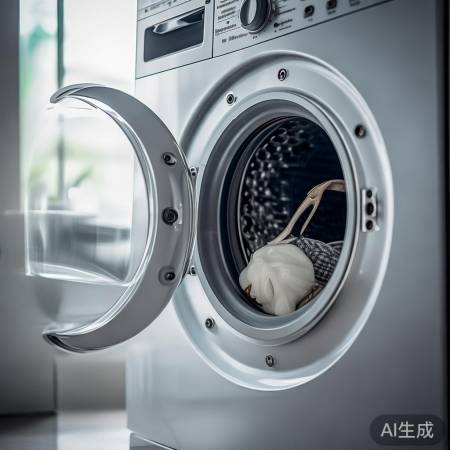 勿放尖易损物入洗衣机