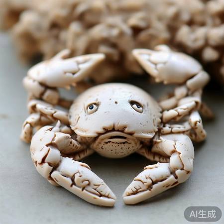 手工捏制，螃蟹冰箱贴