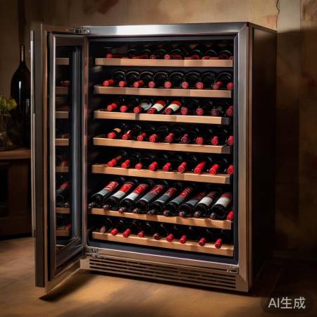 红酒柜斜口设计，空间利用合理