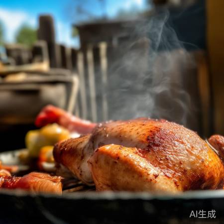 新鲜鸡肉烤出美味